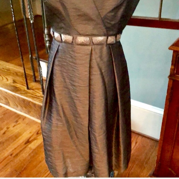 Madison Gray Embellished Waist Dress Sz 12 - Picture 3 of 7